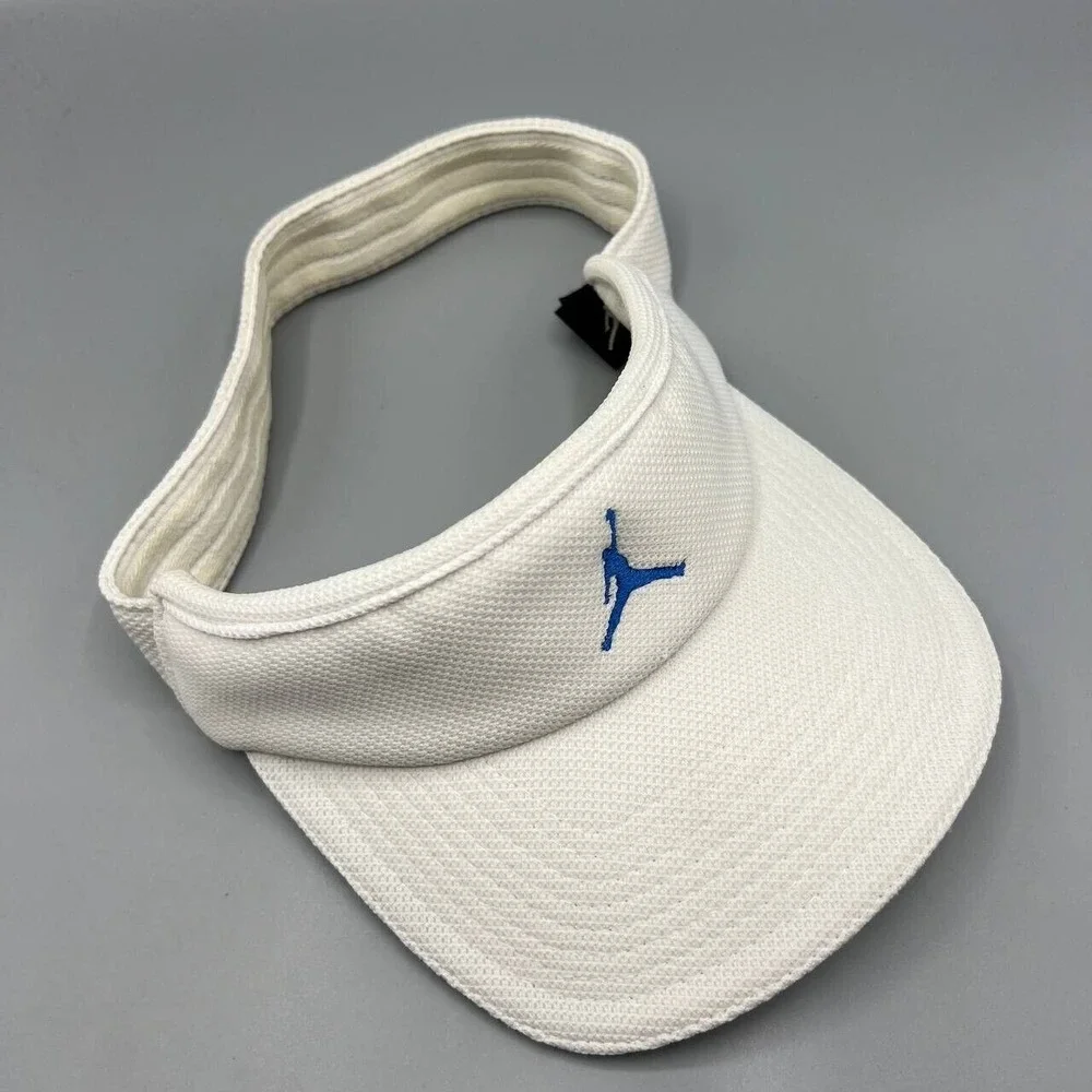 Air Jordan Visor Hat Men White Medium-Large Jumpman Stretch Fitted Golf‎ M-L